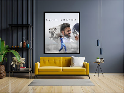 Rohit Sharma Wall Art Motivational Art