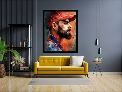 Virat Kohli Photo Frame, Poster Canvas  – Premium Cricket Memorabilia