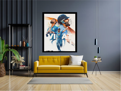 Virat Kohli Photo Frame, Poster Canvas  – Premium Cricket Memorabilia