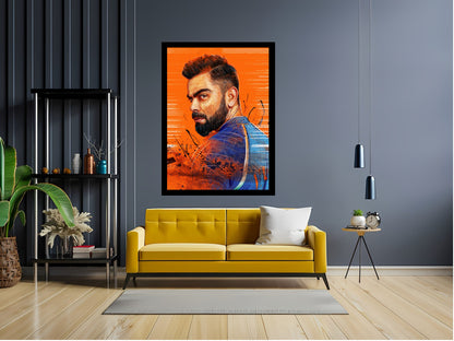 Virat Kohli Photo Frame, Poster Canvas  – Premium Cricket Memorabilia